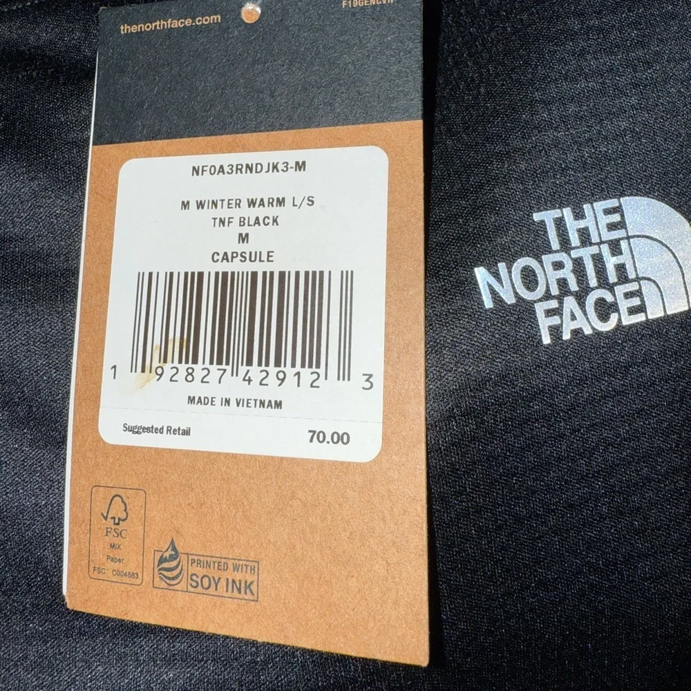 NEW The North Face Long Sleeve Tee - Winter Warm Black M